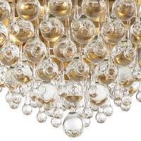 Six Light Flush Mount by Crystorama - Calypso Collection, Vibrant Gold Finish - 138-VG