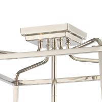 Four Light Semi Flush Mount by Crystorama - Sylvan Collection, Polished Nickel Finish - 2243-PN_NOSHADE