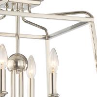 Four Light Semi Flush Mount by Crystorama - Sylvan Collection, Polished Nickel Finish - 2243-PN_NOSHADE
