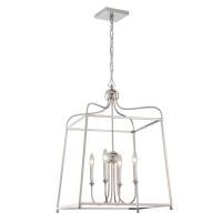 Four Light Chandelier by Crystorama - Sylvan Collection, Polished Nickel Finish - 2244-PN_NOSHADE