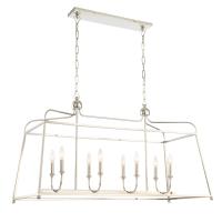 Eight Light Chandelier by Crystorama - Sylvan Collection, Polished Nickel Finish - 2249-PN_NOSHADE