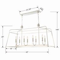 Eight Light Chandelier by Crystorama - Sylvan Collection, Polished Nickel Finish - 2249-PN_NOSHADE
