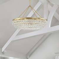 Eight Light Chandelier by Crystorama - Calypso Collection, Vibrant Gold Finish - 278-VG