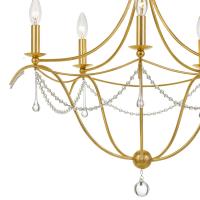 Five Light Chandelier by Crystorama - Metro Collection, Antique Gold Finish - 425-GA