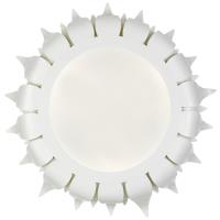 Three Light Flush Mount by Crystorama - Broche Collection, Matte White Finish - 510-MT