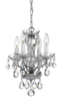 Four Light Chandelier by Crystorama - Welton Collection, Polished Chrome Finish - 5534-CH-CL-S