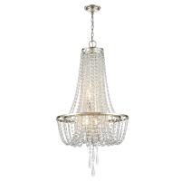 Four Light Chandelier by Crystorama - Arcadia Collection, Antique Silver Finish - ARC-1907-SA-CL-MWP