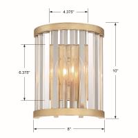 Two Light Wall Sconce by Crystorama - Darcy Collection, Distressed Twilight Finish - DAR-1012-DT