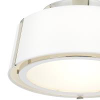 Two Light Semi Flush Mount by Crystorama - Fulton Collection, Polished Nickel Finish - FUL-903-PN