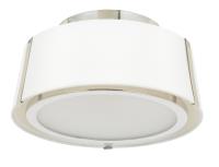 Two Light Semi Flush Mount by Crystorama - Fulton Collection, Polished Nickel Finish - FUL-903-PN