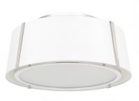 Three Light Semi Flush Mount by Crystorama - Fulton Collection, Polished Nickel Finish - FUL-905-PN