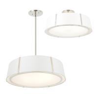 Six Light Chandelier by Crystorama - Fulton Collection, Polished Nickel Finish - FUL-907-PN