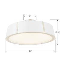 Six Light Semi Flush Mount by Crystorama - Fulton Collection, Polished Nickel Finish - FUL-907-PN_CEILING