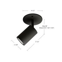 One Light Track Lighting by Kuzco Lighting - Barclay Collection, Black Finish - 81711-BK