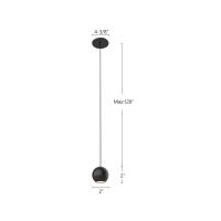 LED Pendant by Kuzco Lighting - Exo Collection, Black Finish - PD15302-BK