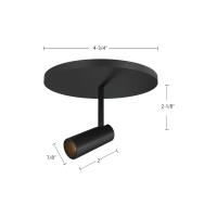 LED Semi-Flush Mount by Kuzco Lighting - Downey Collection, Black Finish - SF15001-BK