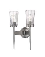 Two Light Wall Sconce by Z-Lite - Flair Collection, Antique Nickel Finish - 1932-2S-AN