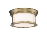 Two Light Flush Mount by Z-Lite - Sonna Collection, Heritage Brass Finish - 2011F10-HBR
