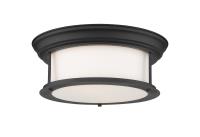 Two Light Flush Mount by Z-Lite - Sonna Collection, Matte Black Finish - 2011F13-MB