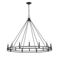 16 Light Chandelier by Z-Lite - Dennison Collection, Matte Black Finish - 4005-16MB