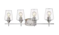 Four Light Vanity by Z-Lite - Joliet Collection, Brushed Nickel Finish - 473-4V-BN