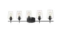 Five Light Vanity by Z-Lite - Joliet Collection, Matte Black Finish - 473-5V-MB