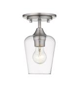 One Light Flush Mount by Z-Lite - Joliet Collection, Brushed Nickel Finish - 473F1-BN
