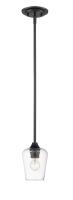 One Light Pendant by Z-Lite - Joliet Collection, Matte Black Finish - 473MP-MB