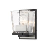 One Light Wall Sconce by Z-Lite - Bleeker Street Collection, Matte Black + Brushed Nickel Finish - 475-1S-MB-BN