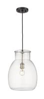 One Light Pendant by Z-Lite - Bella Collection, Matte Black + Brushed Nickel Finish - 476P-MB-BN