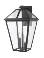 Three Light Outdoor Wall Light by Z-Lite - Talbot Collection, Black Finish - 579B-BK