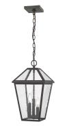 Three Light Outdoor Chain Mount Ceiling Fixture by Z-Lite - Talbot Collection, Oil Rubbed Bronze Finish - 579CHB-ORB