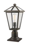 One Light Outdoor Pier Mounted Fixture by Z-Lite - Talbot Collection, Oil Rubbed Bronze Finish - 579PHMR-533PM-ORB