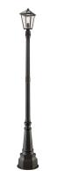 One Light Outdoor Post Mounted Fixture by Z-Lite - Talbot Collection, Oil Rubbed Bronze Finish - 579PHMR-564P-ORB