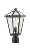 One Light Outdoor Post Mount Fixture by Z-Lite - Talbot Collection, Oil Rubbed Bronze Finish - 579PHMR-ORB