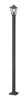 One Light Outdoor Post Mounted Fixture by Z-Lite - Talbot Collection, Black Finish - 579PHMS-536P-BK