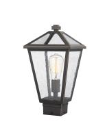 One Light Outdoor Post Mount Fixture by Z-Lite - Talbot Collection, Oil Rubbed Bronze Finish - 579PHMS-ORB