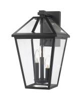 Three Light Outdoor Wall Light by Z-Lite - Talbot Collection, Black Finish - 579XL-BK