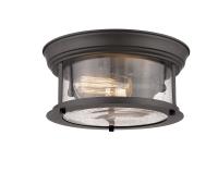 Two Light Flush Mount by Z-Lite - Sonna Collection, Bronze Finish - 727F10-BRZ