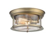 Two Light Flush Mount by Z-Lite - Sonna Collection, Heritage Brass Finish - 727F10-HBR