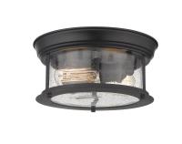 Two Light Flush Mount by Z-Lite - Sonna Collection, Matte Black Finish - 727F10-MB