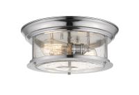 Two Light Flush Mount by Z-Lite - Sonna Collection, Chrome Finish - 727F13-CH