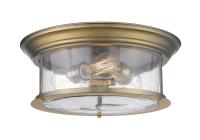 Three Light Flush Mount by Z-Lite - Sonna Collection, Heritage Brass Finish - 727F16-HBR