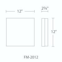LED Flush Mount by Modern Forms - Matrix Collection, Titanium Finish - FM-2012-27-TT