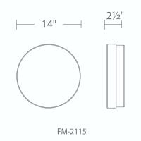 LED Flush Mount by Modern Forms - Circa Collection, Titanium Finish - FM-2115-27-TT