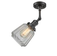 One Light Semi-Flush Mount by Innovations - Franklin Restoration Collection, Oil Rubbed Bronze Finish - 201F-OB-G142