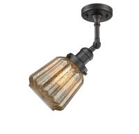 One Light Semi-Flush Mount by Innovations - Franklin Restoration Collection, Oil Rubbed Bronze Finish - 201F-OB-G146