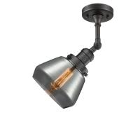 One Light Semi-Flush Mount by Innovations - Franklin Restoration Collection, Oil Rubbed Bronze Finish - 201F-OB-G173