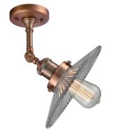 LED Semi-Flush Mount by Innovations - Franklin Restoration Collection, Antique Copper Finish - 201F-AC-G2-LED
