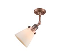 LED Semi-Flush Mount by Innovations - Franklin Restoration Collection, Antique Copper Finish - 201F-AC-G61-LED
